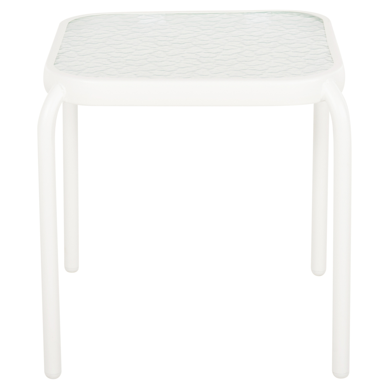 OUTDOOR SIDE TABLE SQUARE DIDO HM5975.02 METAL IN WHITE-GLASS 40x40x40Hcm. [3]