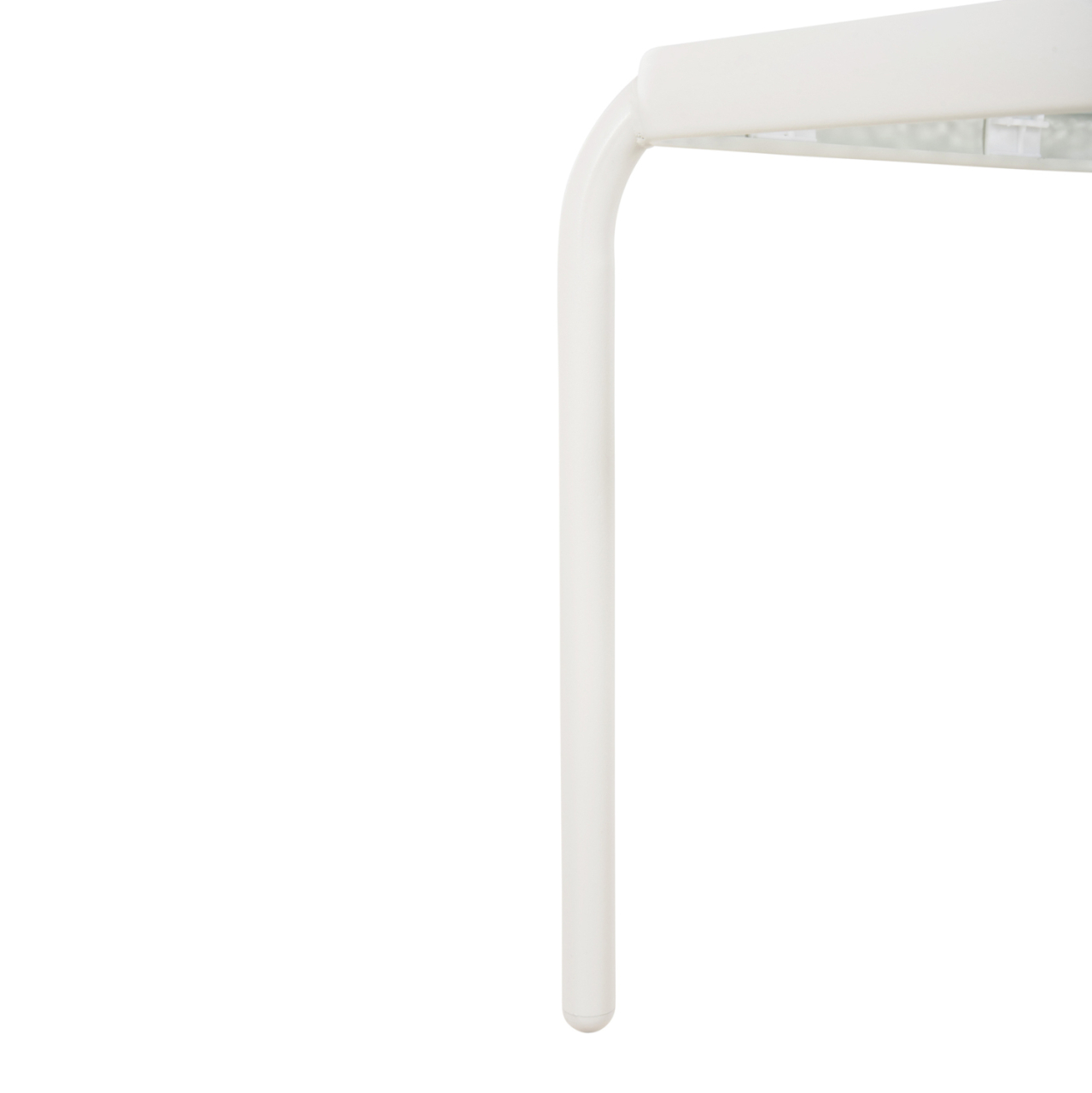 OUTDOOR SIDE TABLE SQUARE DIDO HM5975.02 METAL IN WHITE-GLASS 40x40x40Hcm. [7]