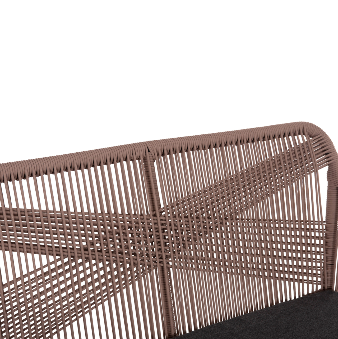 OUTDOOR SOFA 2-SEATER MYRTIA HM5550.12 ALUMINUM IN ANTHRACITE--TESLIN ROPE IN BEIGE 123x61x90Hcm. [6]