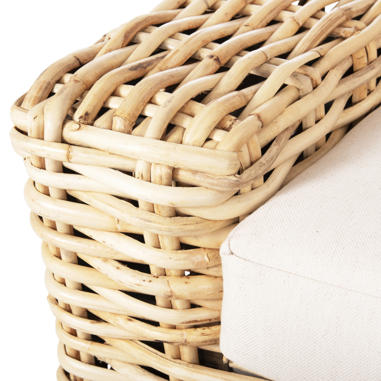OUTDOOR SOFA 3-SEATER TROPEL HM9808 MANGO WOOD-RATTAN NATURAL COLOR-WHITE CUSHIONS 216x88x70-85Hcm. [9]