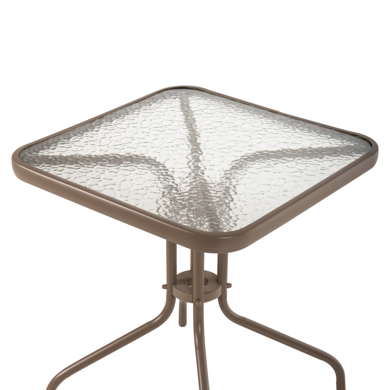 OUTDOOR TABLE SQUARE FIGO HM5035.04 CHAMPAGNE METAL-GLASS TABLETOP 60Χ60Χ70Hcm [5]
