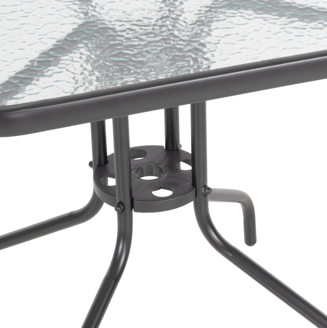 OUTDOOR TABLE SQUARE FIGO HM5036.01 GREY METAL-GLASS TABLETOP 70Χ70Χ72Hcm [6]