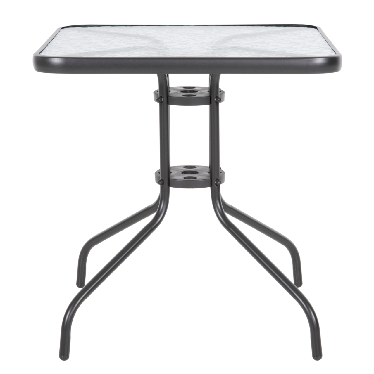 OUTDOOR TABLE SQUARE FIGO HM5036.01 GREY METAL-GLASS TABLETOP 70Χ70Χ72Hcm [3]