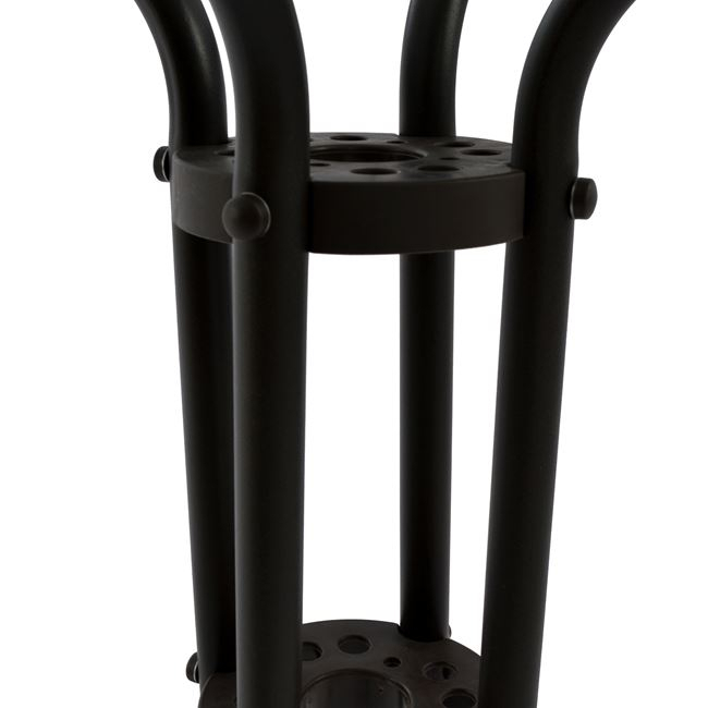 OUTDOOR TABLE SQUARE FIGO HM5036.02 BROWN METAL-GLASS TABLETOP 70Χ70Χ72Hcm [5]