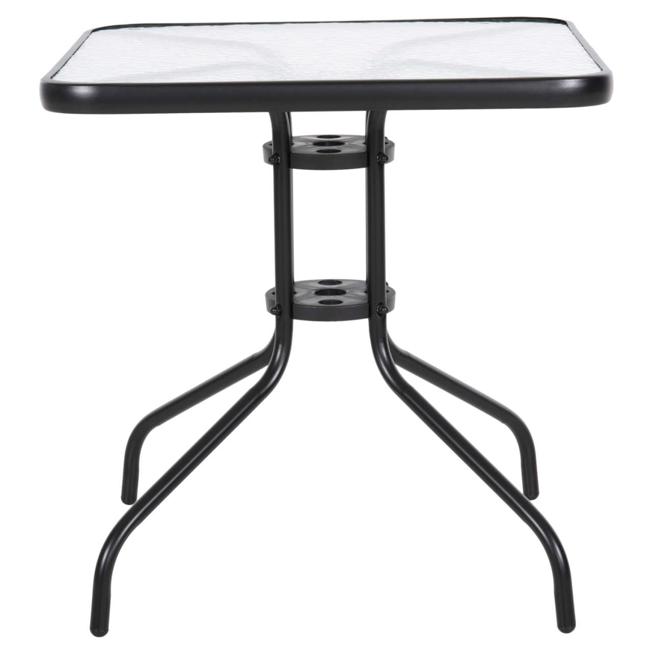 OUTDOOR TABLE SQUARE FIGO HM5036.03 BLACK METAL-GLASS TABLETOP 70Χ70Χ70Hcm [3]