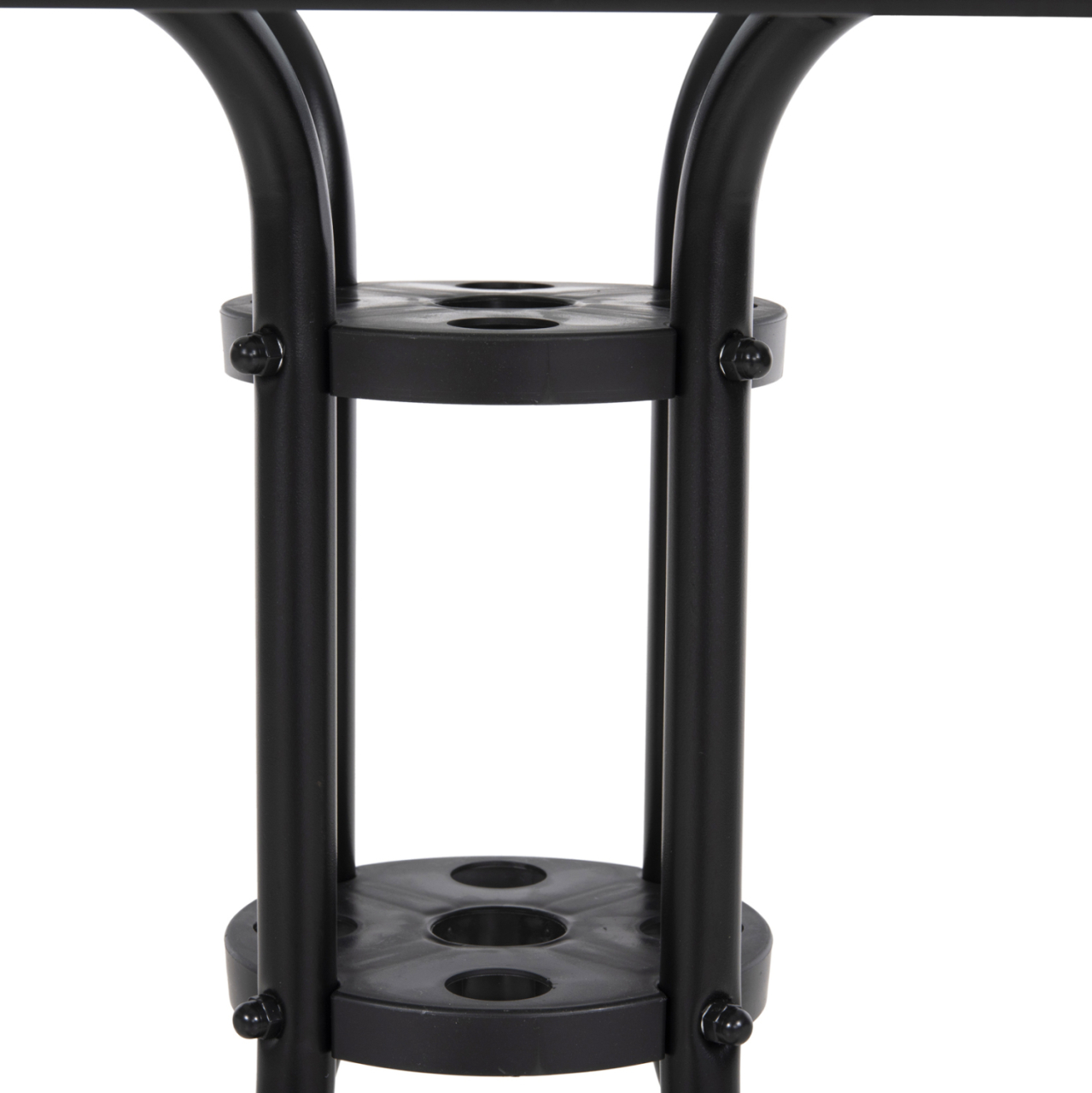 OUTDOOR TABLE SQUARE FIGO HM5036.03 BLACK METAL-GLASS TABLETOP 70Χ70Χ70Hcm [6]
