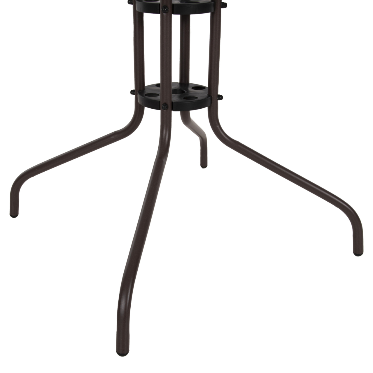OUTDOOR TABLE SQUARE FIGO HM5972.02 BROWN METAL-GLASS TABLETOP 80Χ80Χ71Hcm [6]