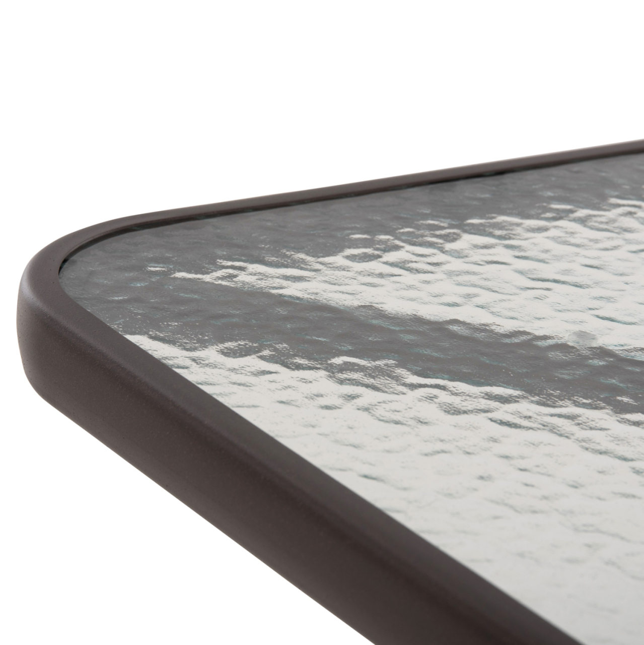 OUTDOOR TABLE SQUARE FIGO HM5972.02 BROWN METAL-GLASS TABLETOP 80Χ80Χ71Hcm [5]