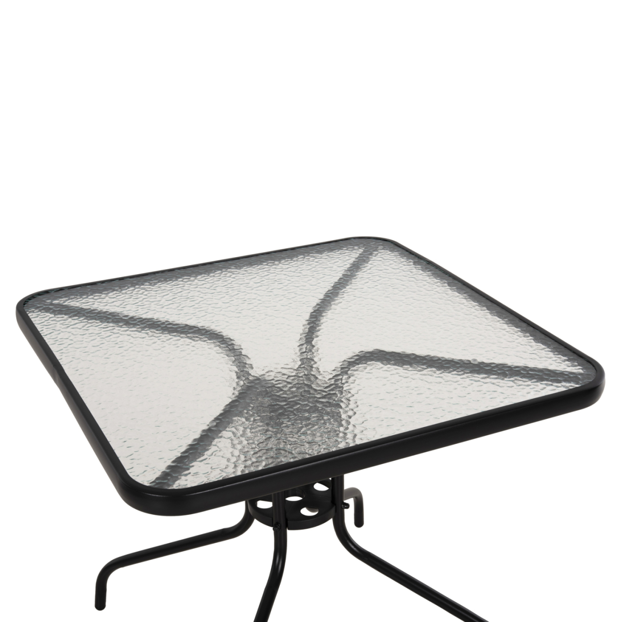 OUTDOOR TABLE SQUARE FIGO HM5972.03 BLACK METAL-GLASS TABLETOP 80Χ80Χ71Hcm [4]