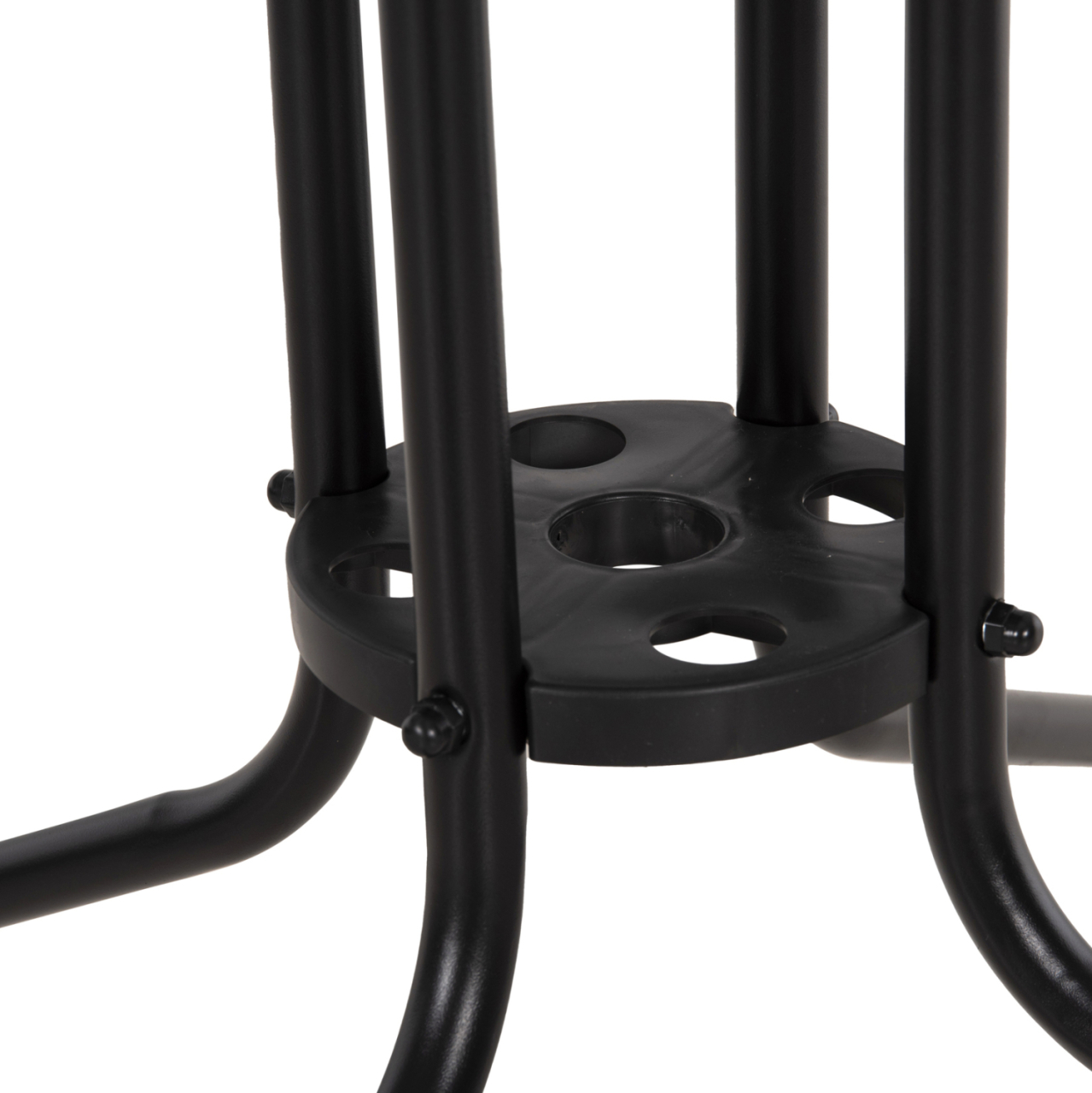 OUTDOOR TABLE SQUARE FIGO HM5972.03 BLACK METAL-GLASS TABLETOP 80Χ80Χ71Hcm [6]