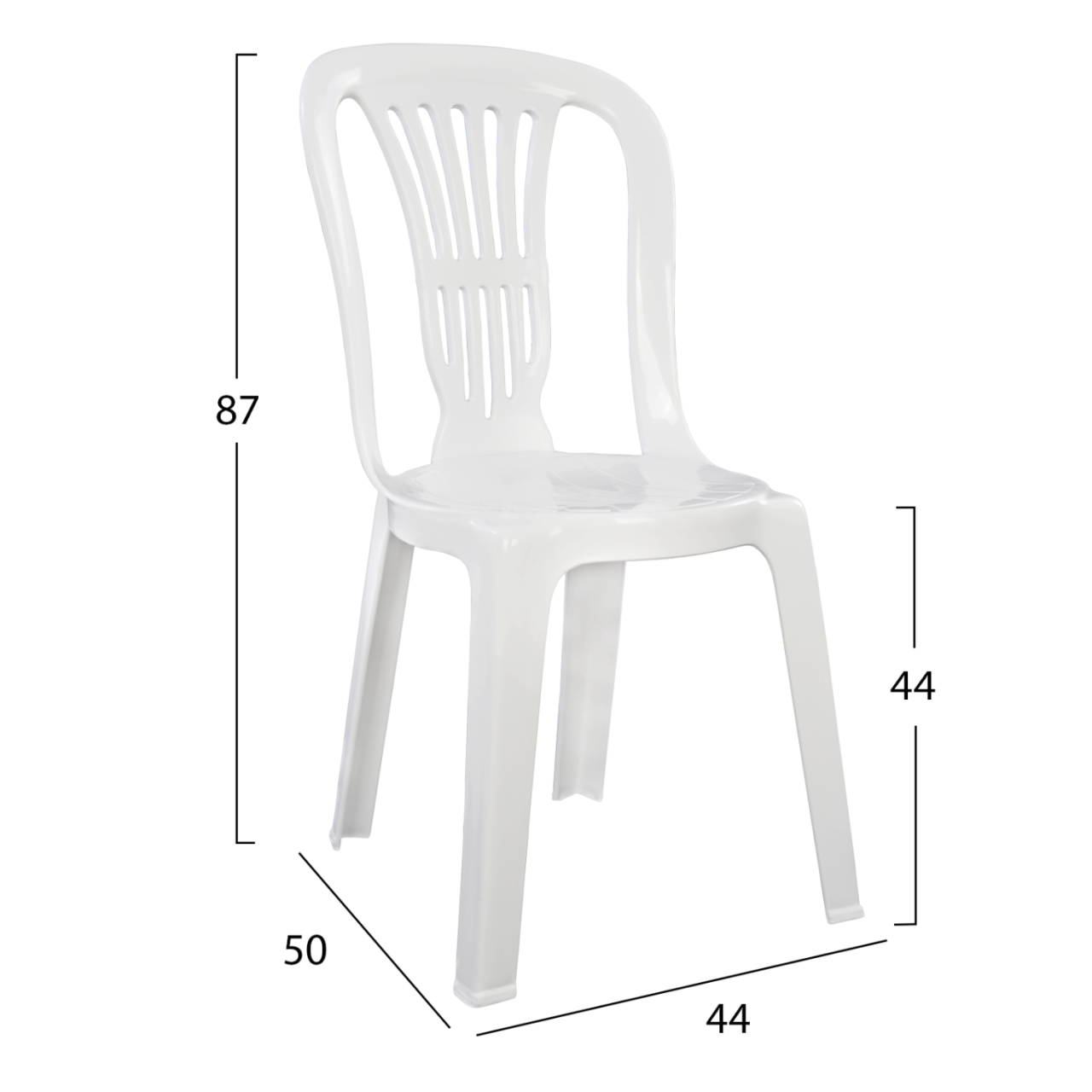 Pastic chair Vienna White 303002010 44x50x87 cm [2]