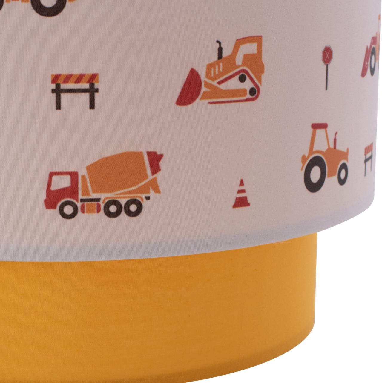 PENDANT CEILING LAMP BALOO HM7572.04 KIDS' ROOM DOUBLE WHITE-YELLOW WHITE DRUM SHADE [8]