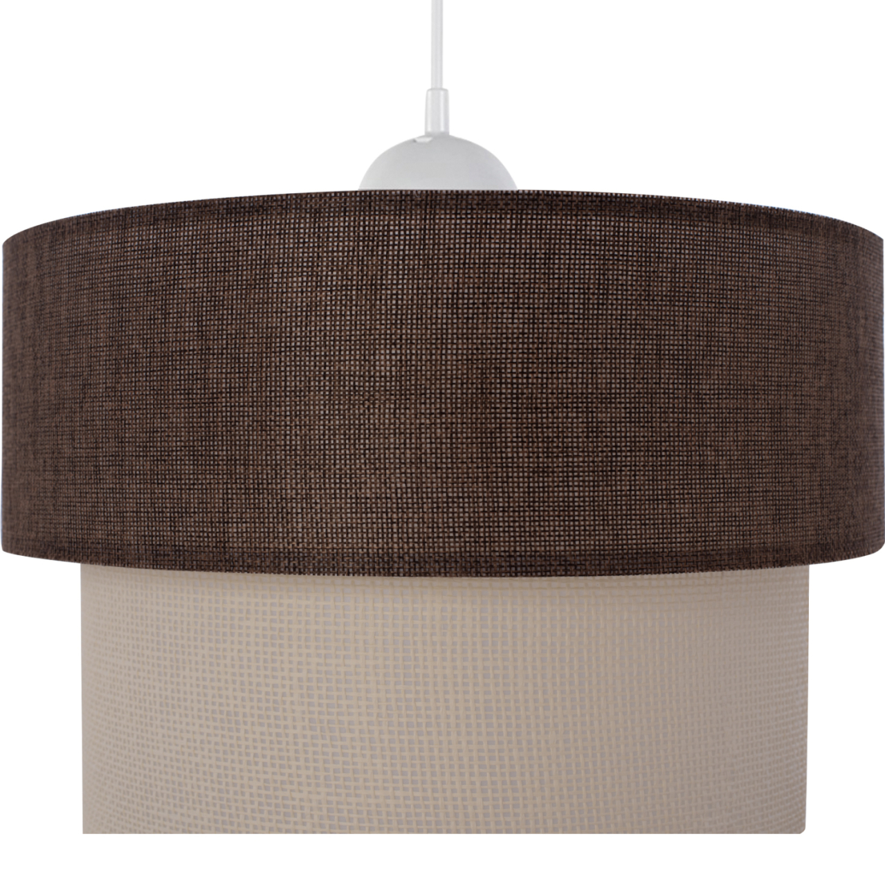 PENDANT CEILING LAMP HM7619.03 TWO-LAYER FABRIC DRUM, PLASTIC FRAME [4]