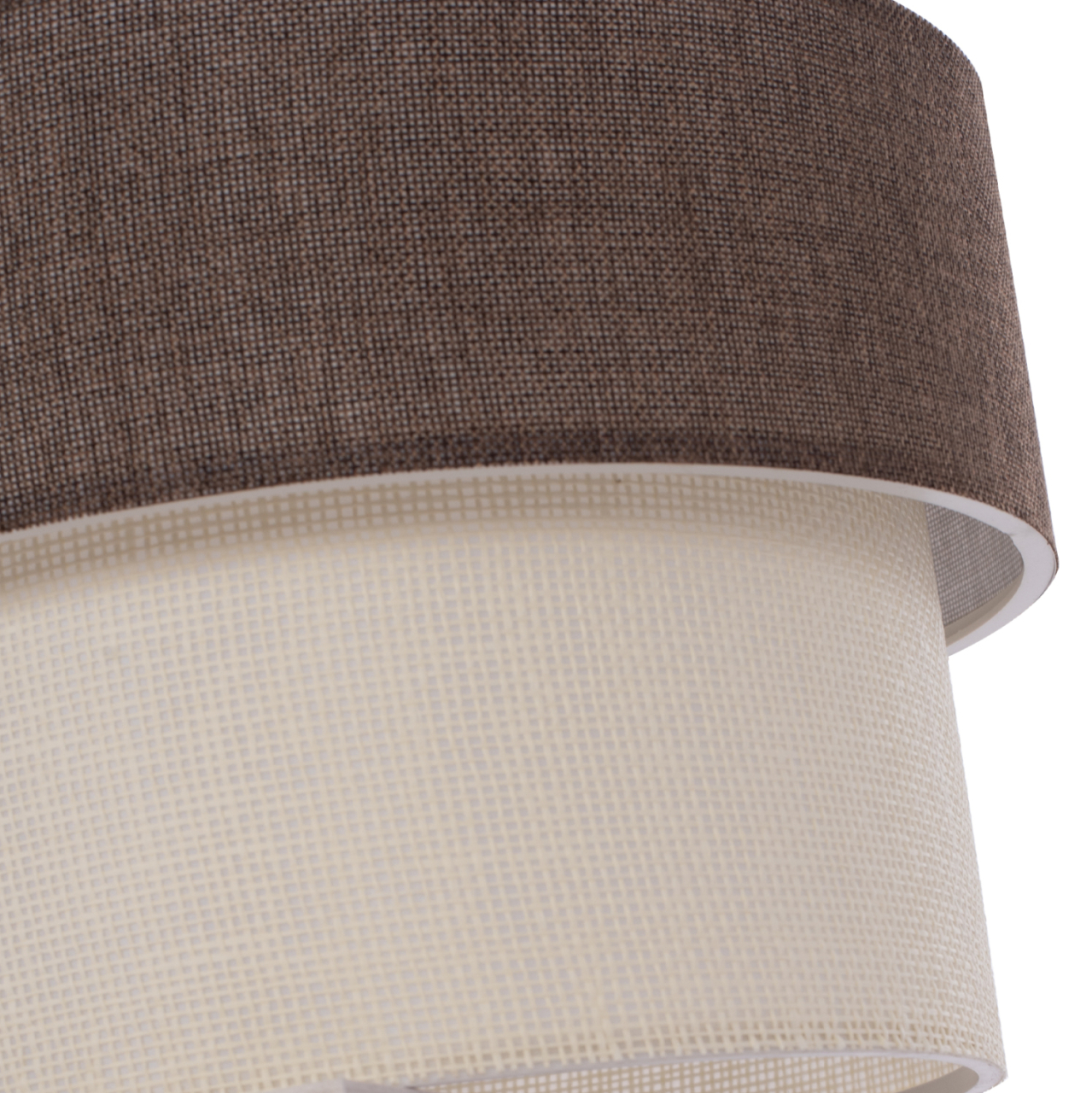 PENDANT CEILING LAMP HM7619.03 TWO-LAYER FABRIC DRUM, PLASTIC FRAME [6]