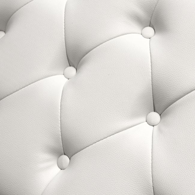 PIANO STOOL T.CHESTERFIELD EMMA HM226.02 PU WHITE-BLACK LEGS 80x44x39Hcm [4]