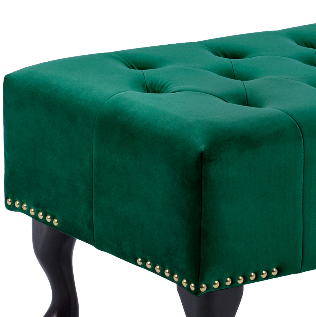 PIANO STOOL T.CHESTERFIELD EMMA HM226.03 CYPRESS GREEN VELVET-BLACK LEGS 80x45x40Hcm. [7]