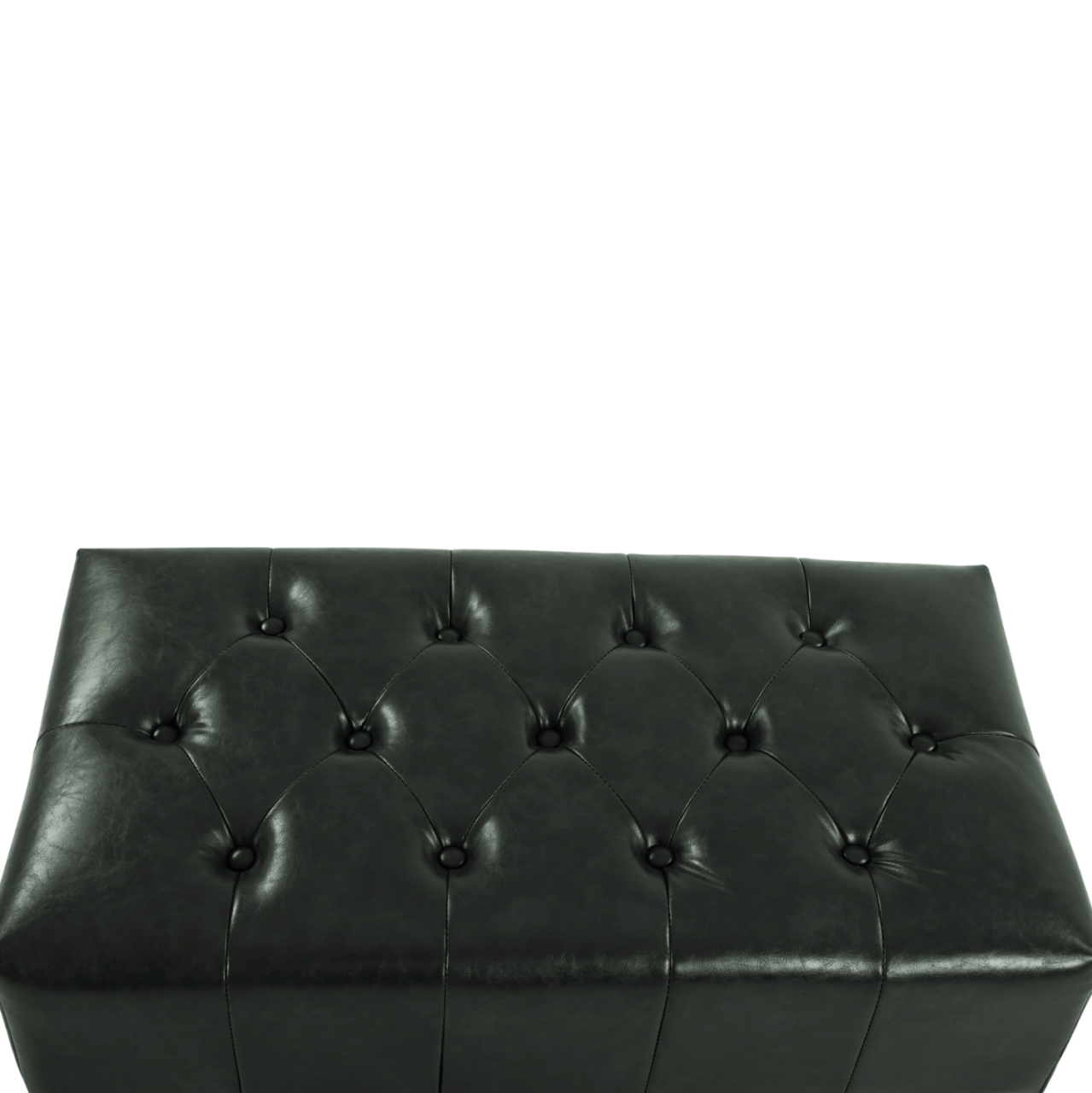 PIANO STOOL T.CHESTERFIELD EMMA HM226.08 PU CYPRESS GREEN-BLACK LEGS 80x45x39Hcm [4]