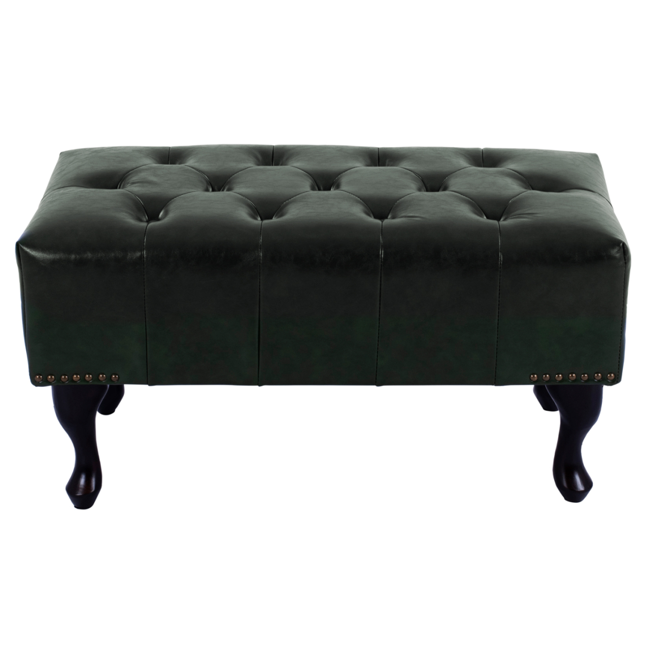 PIANO STOOL T.CHESTERFIELD EMMA HM226.08 PU CYPRESS GREEN-BLACK LEGS 80x45x39Hcm [3]