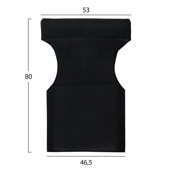 Pillow black color 2x1 for director's armchair HM5272.05 46.5χ53χ80 [2]