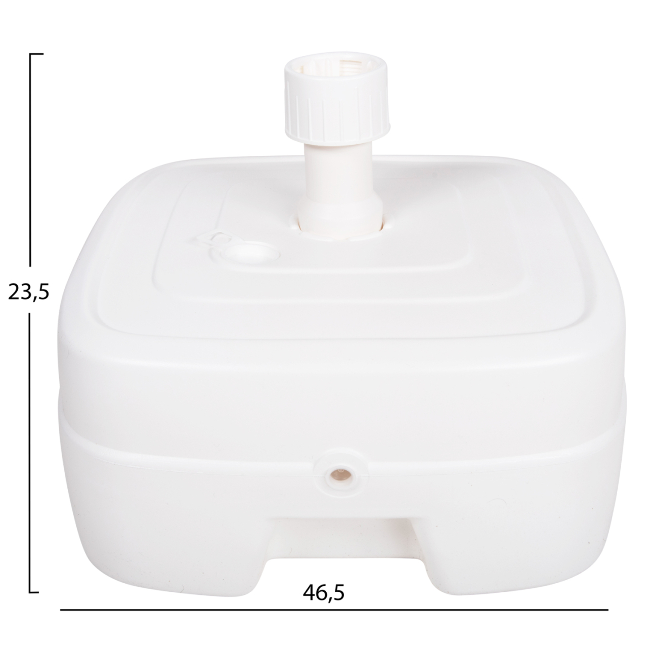 PLASTIC UMBRELLA BASE WITH WHEEL SOLBAS HM6113.01 WHITE COLOR-FOR POLE 33/50mm 46,5x23,5Hcm. [2]