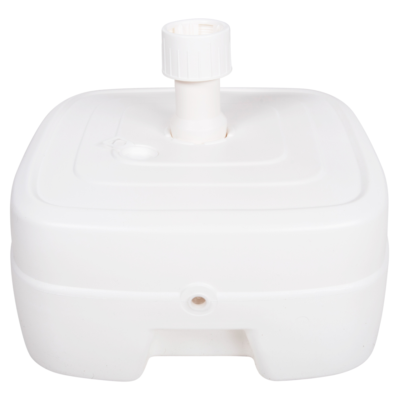 PLASTIC UMBRELLA BASE WITH WHEEL SOLBAS HM6113.01 WHITE COLOR-FOR POLE 33/50mm 46,5x23,5Hcm. [1]