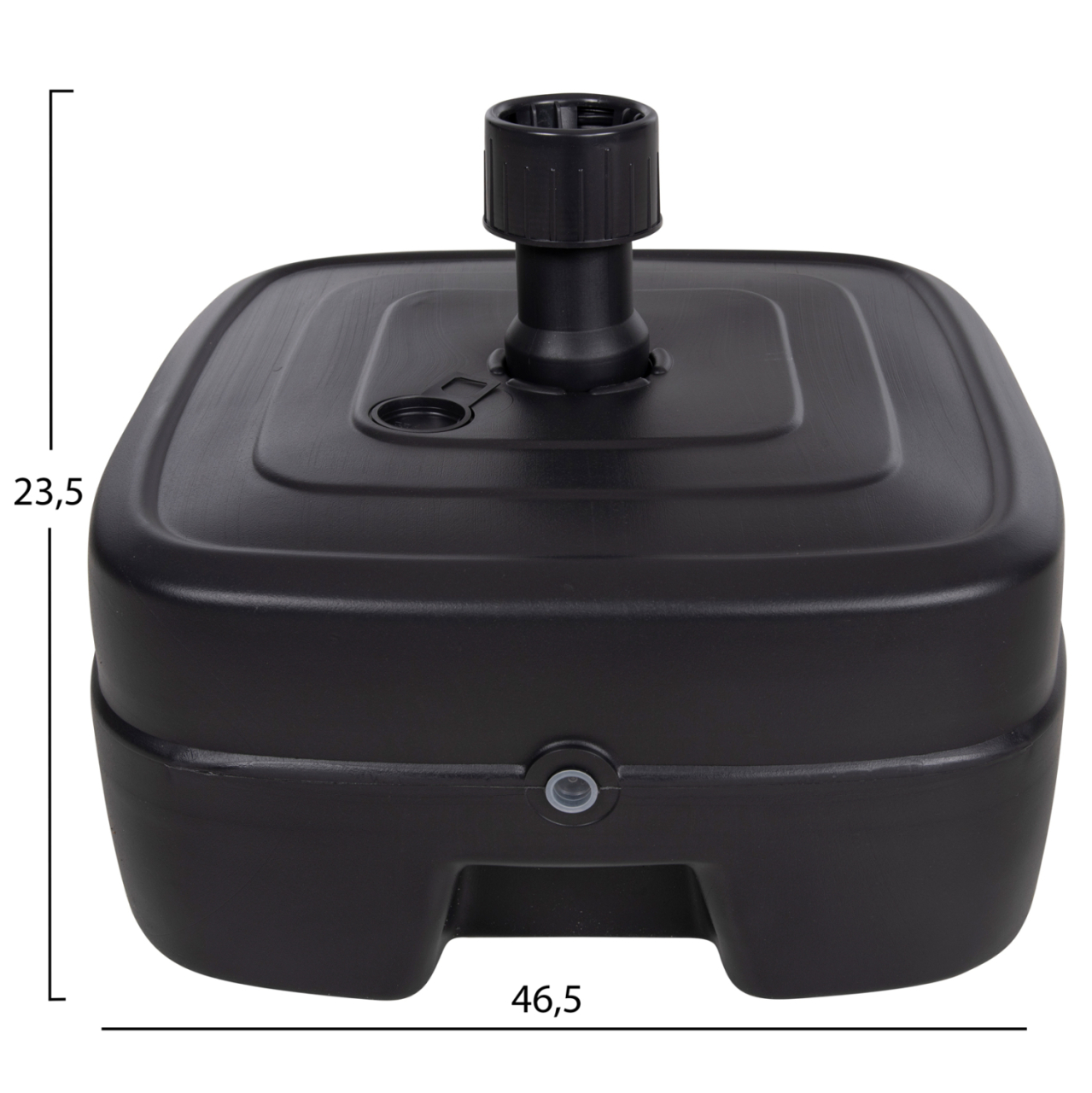 PLASTIC UMBRELLA BASE WITH WHEEL SOLBAS HM6113.02 ANTHRACITE COLOR-FOR POLE 33/50mm 46,5x23,5Hcm. [2]