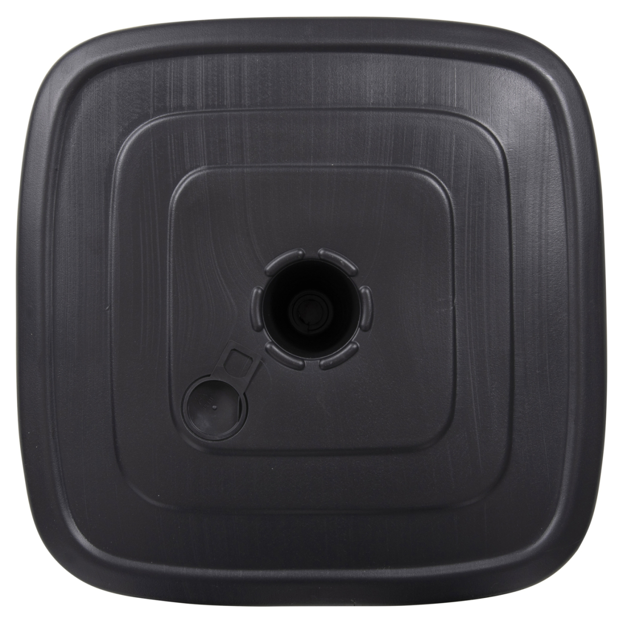 PLASTIC UMBRELLA BASE WITH WHEEL SOLBAS HM6113.02 ANTHRACITE COLOR-FOR POLE 33/50mm 46,5x23,5Hcm. [5]