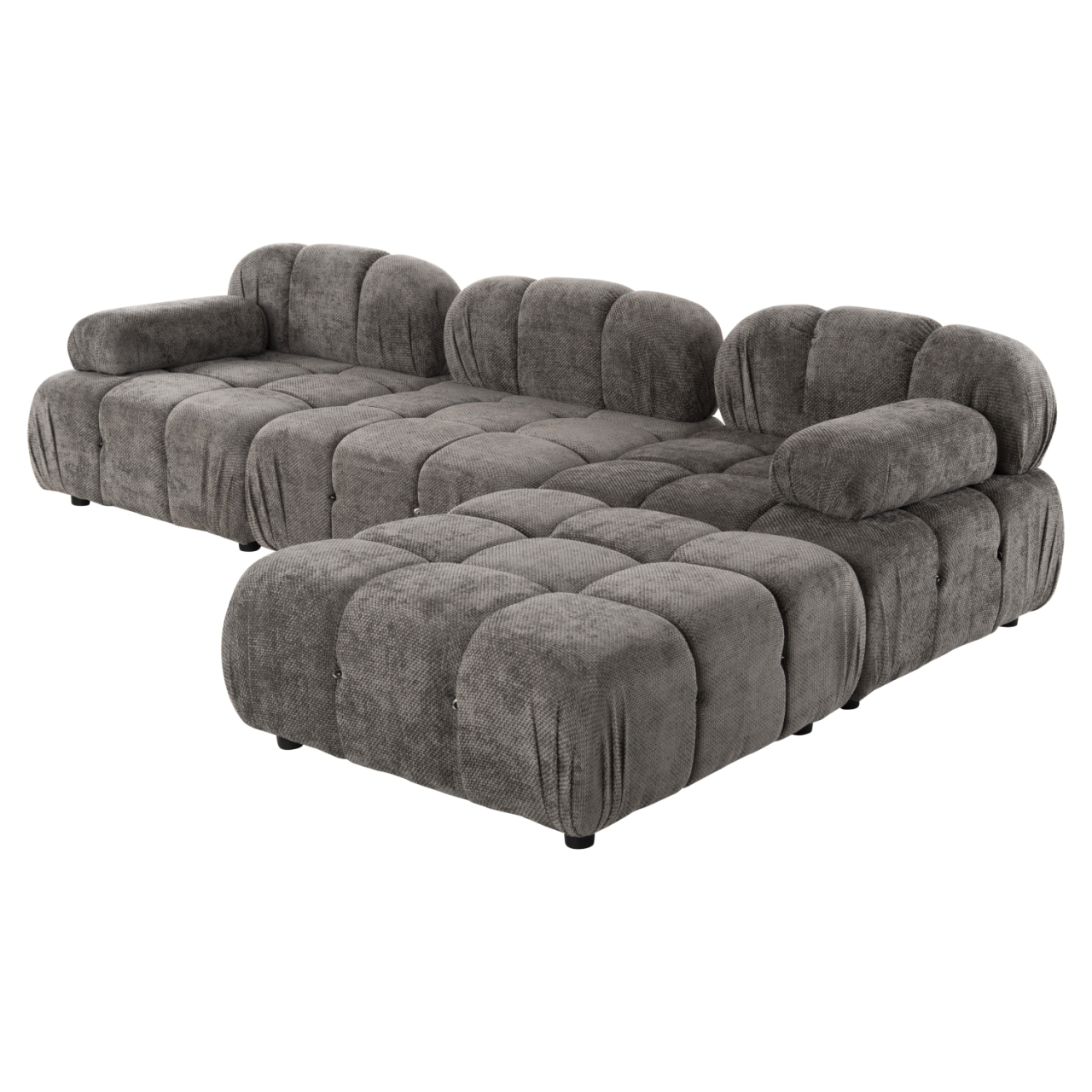 POLYMORPHIC SOFA SHIFTER HM6073.02 TEXTURED FABRIC IN GREY COLOR 290x196x76Hcm. [6]