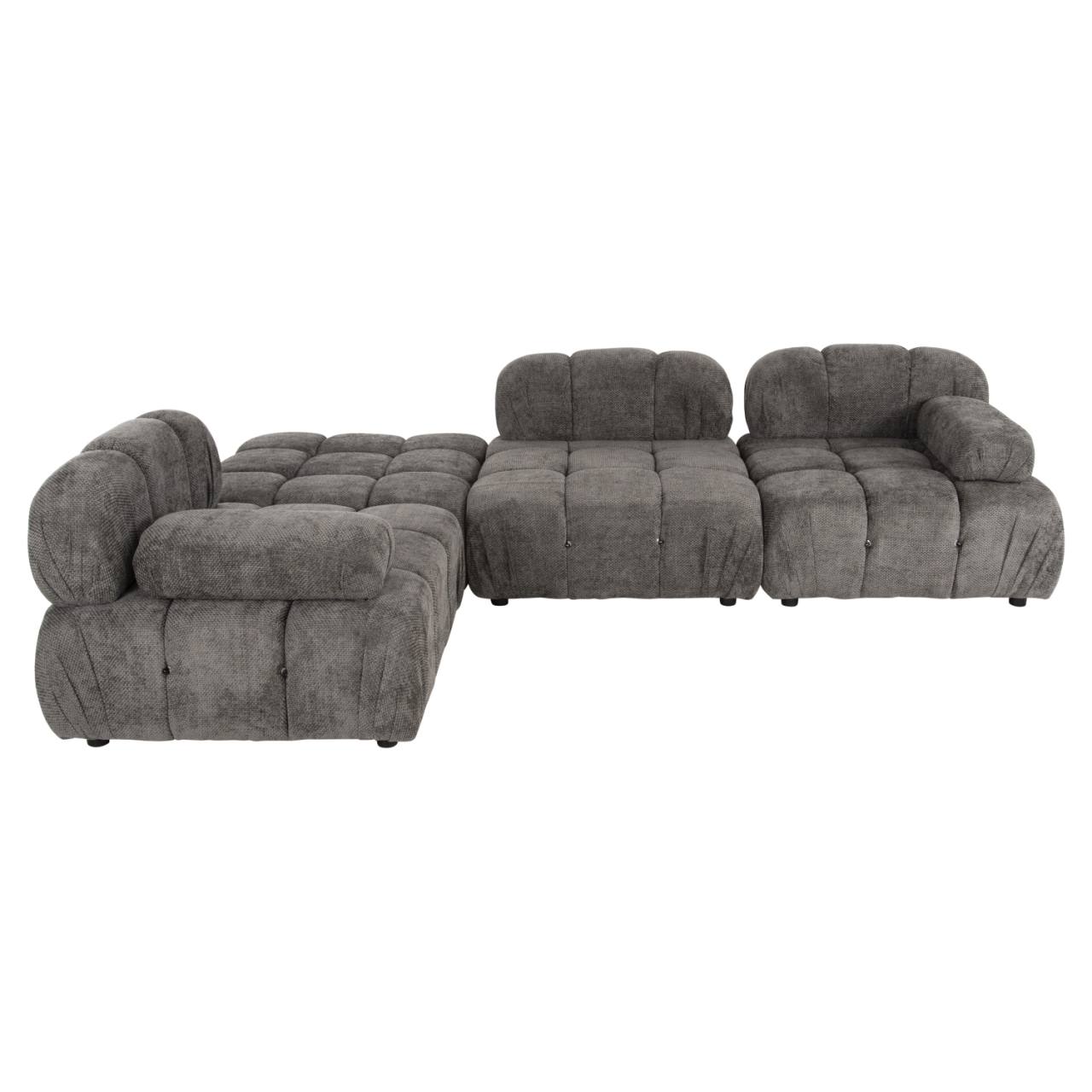 POLYMORPHIC SOFA SHIFTER HM6073.02 TEXTURED FABRIC IN GREY COLOR 290x196x76Hcm. [4]