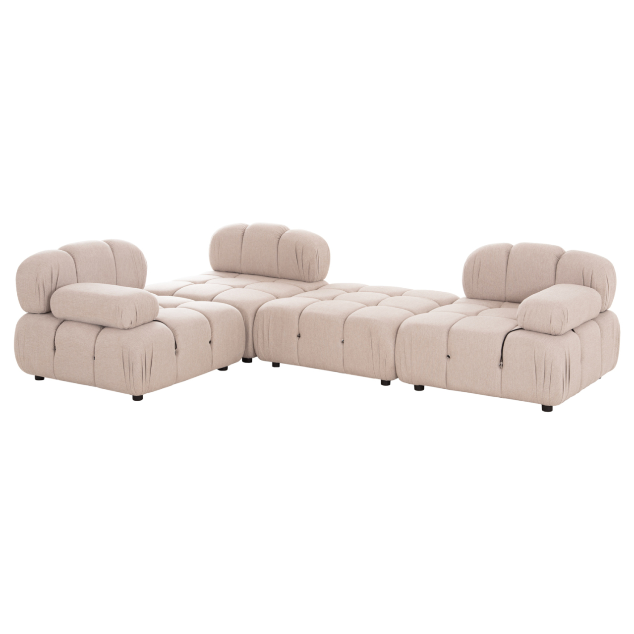POLYMORPHIC SOFA SHIFTER HM6073.12 TEXTURED FABRIC IN LIGHT BEIGE COLOR 290x196x76Hcm. [3]