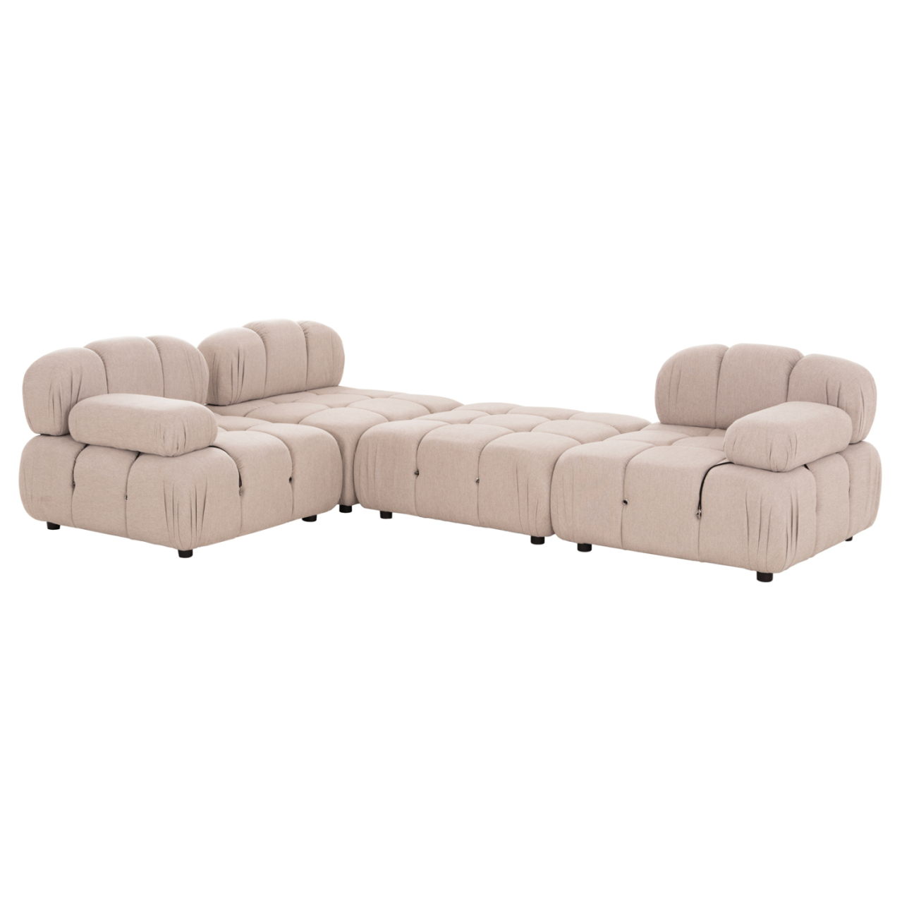 POLYMORPHIC SOFA SHIFTER HM6073.12 TEXTURED FABRIC IN LIGHT BEIGE COLOR 290x196x76Hcm. [4]