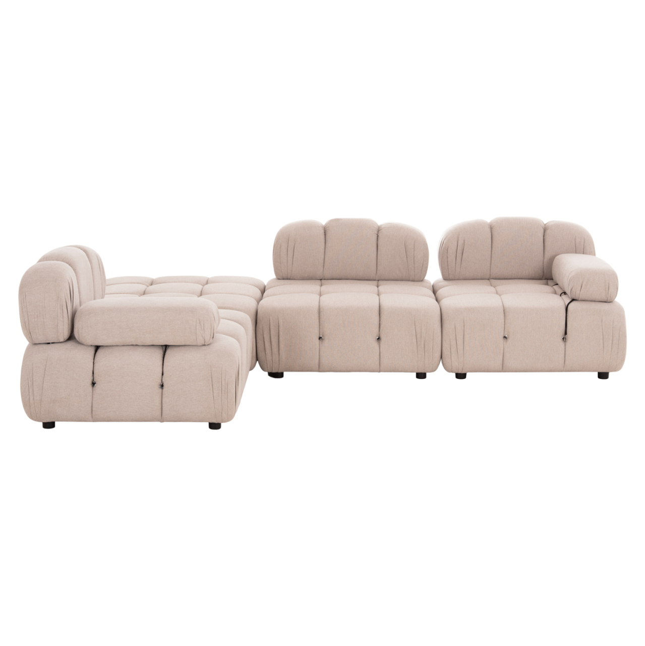 POLYMORPHIC SOFA SHIFTER HM6073.12 TEXTURED FABRIC IN LIGHT BEIGE COLOR 290x196x76Hcm. [5]