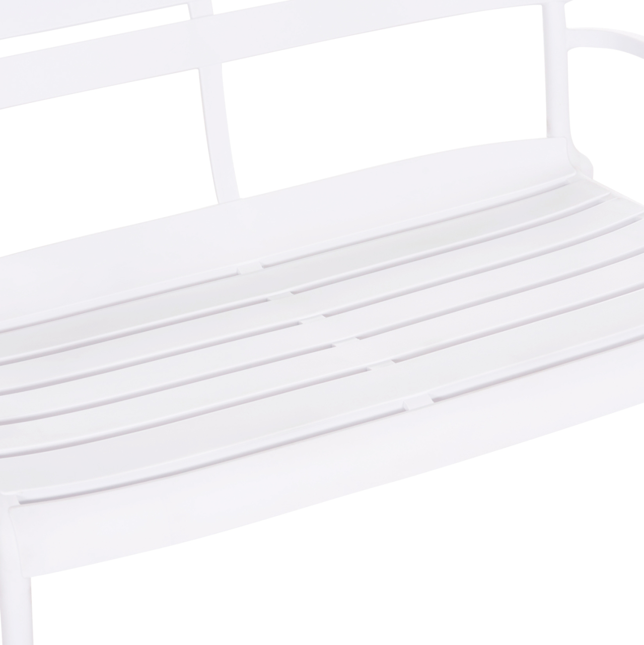 POLYPROPYLENE 2-SEATER BENCH KORVER HM6332.01 WHITE 113x65x76Hcm. [8]