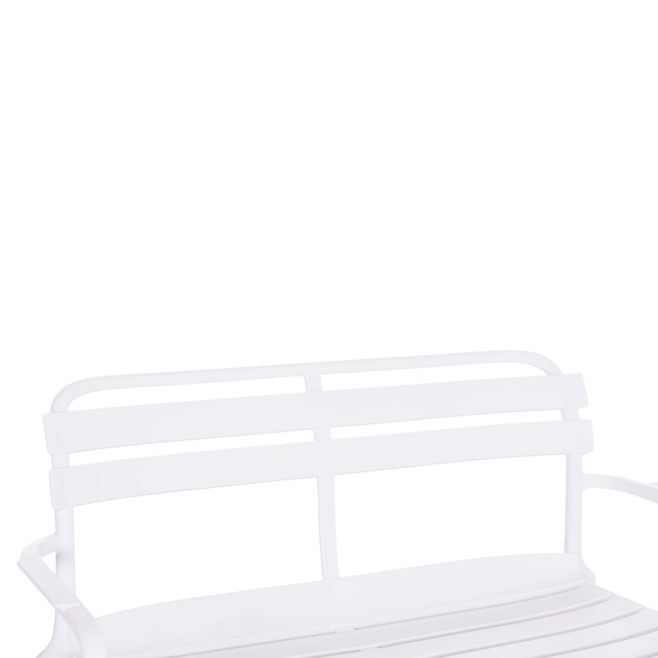POLYPROPYLENE 2-SEATER BENCH KORVER HM6332.01 WHITE 113x65x76Hcm. [7]
