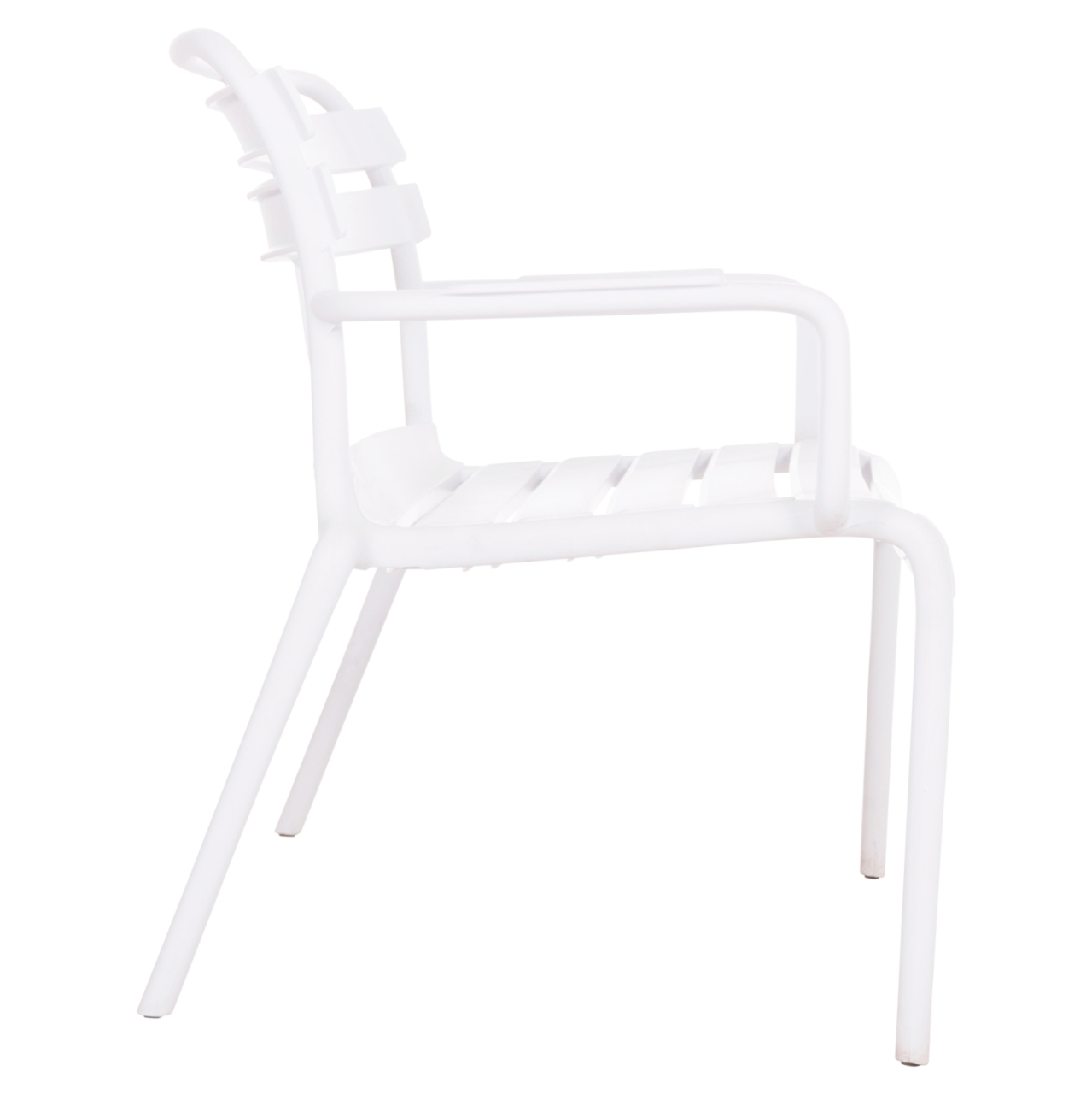 POLYPROPYLENE 2-SEATER BENCH KORVER HM6332.01 WHITE 113x65x76Hcm. [4]
