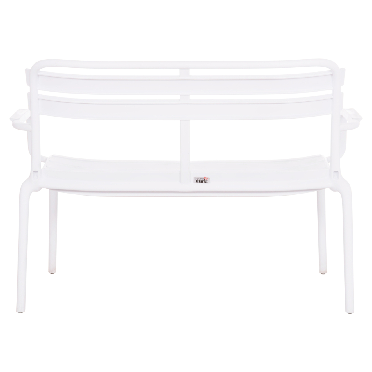 POLYPROPYLENE 2-SEATER BENCH KORVER HM6332.01 WHITE 113x65x76Hcm. [6]