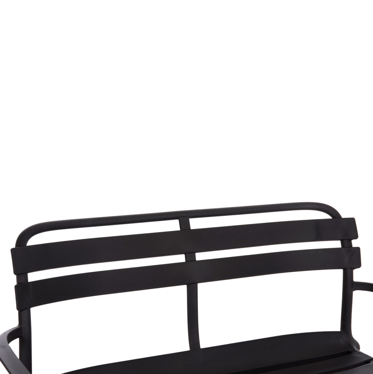 POLYPROPYLENE 2-SEATER BENCH KORVER HM6332.02 BLACK 113x65x76Hcm. [7]