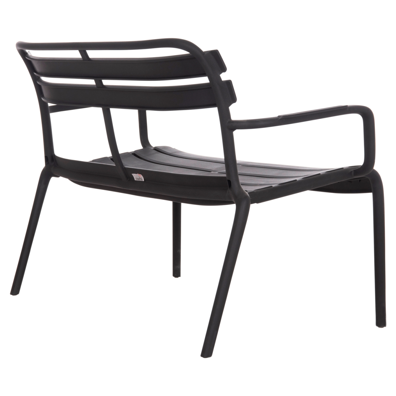 POLYPROPYLENE 2-SEATER BENCH KORVER HM6332.02 BLACK 113x65x76Hcm. [5]