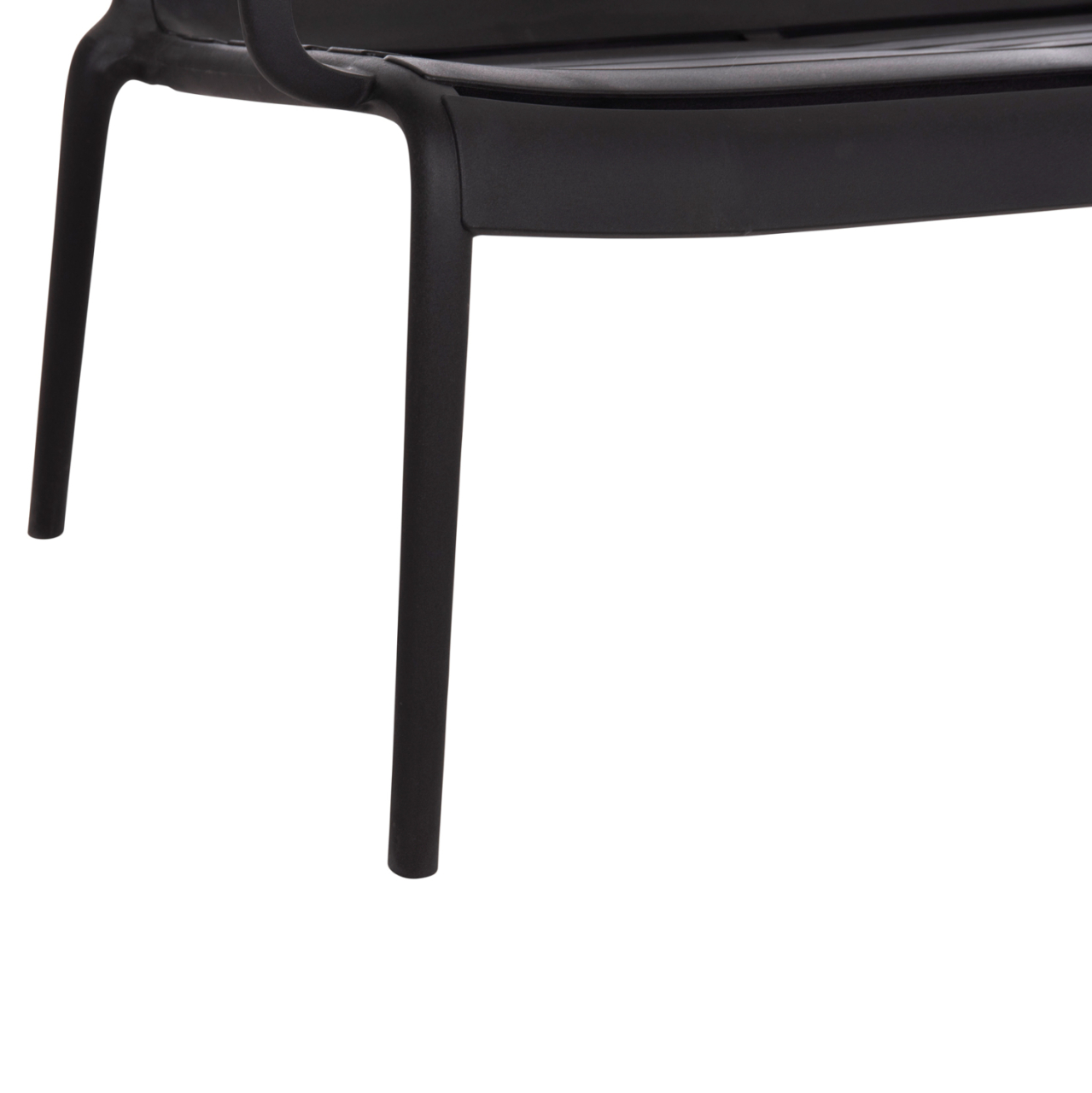 POLYPROPYLENE 2-SEATER BENCH KORVER HM6332.02 BLACK 113x65x76Hcm. [10]