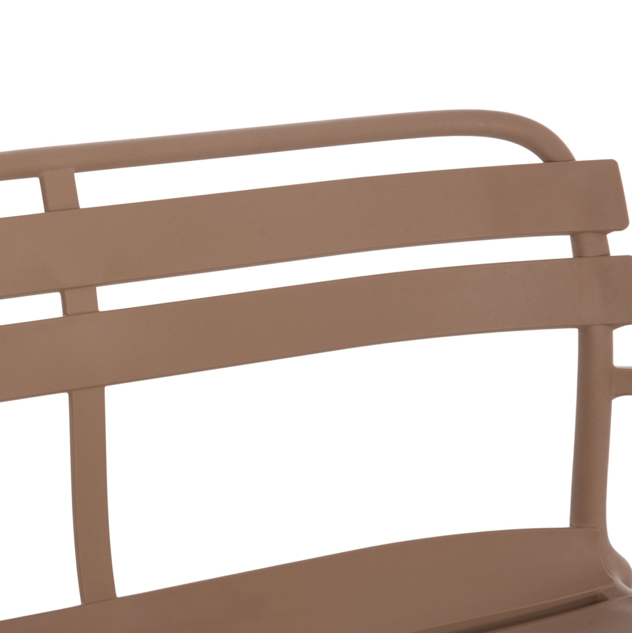 POLYPROPYLENE 2-SEATER BENCH KORVER HM6332.04 CAPPUCCINO 113x65x76Hcm. [7]