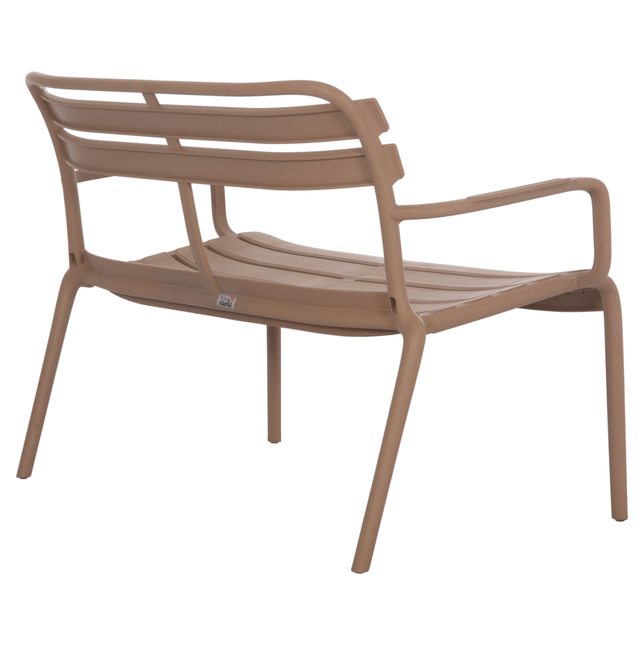POLYPROPYLENE 2-SEATER BENCH KORVER HM6332.04 CAPPUCCINO 113x65x76Hcm. [5]