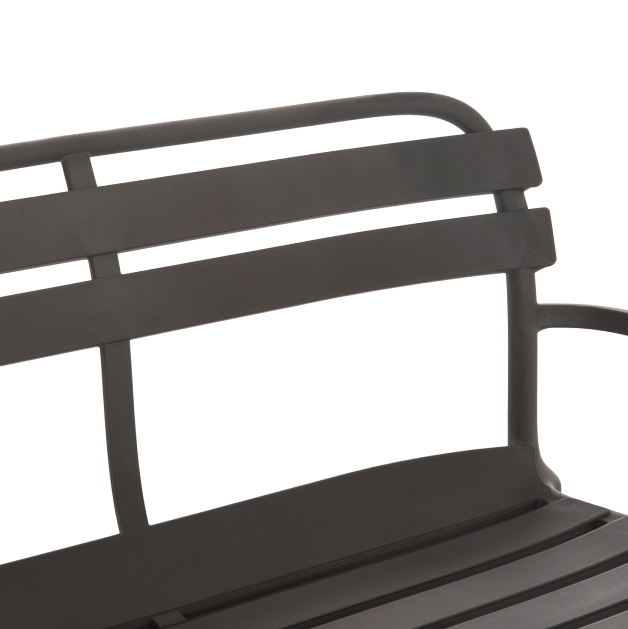 POLYPROPYLENE 2-SEATER BENCH KORVER HM6332.05 DARK OLIVE GREEN 113x65x76Hcm. [7]