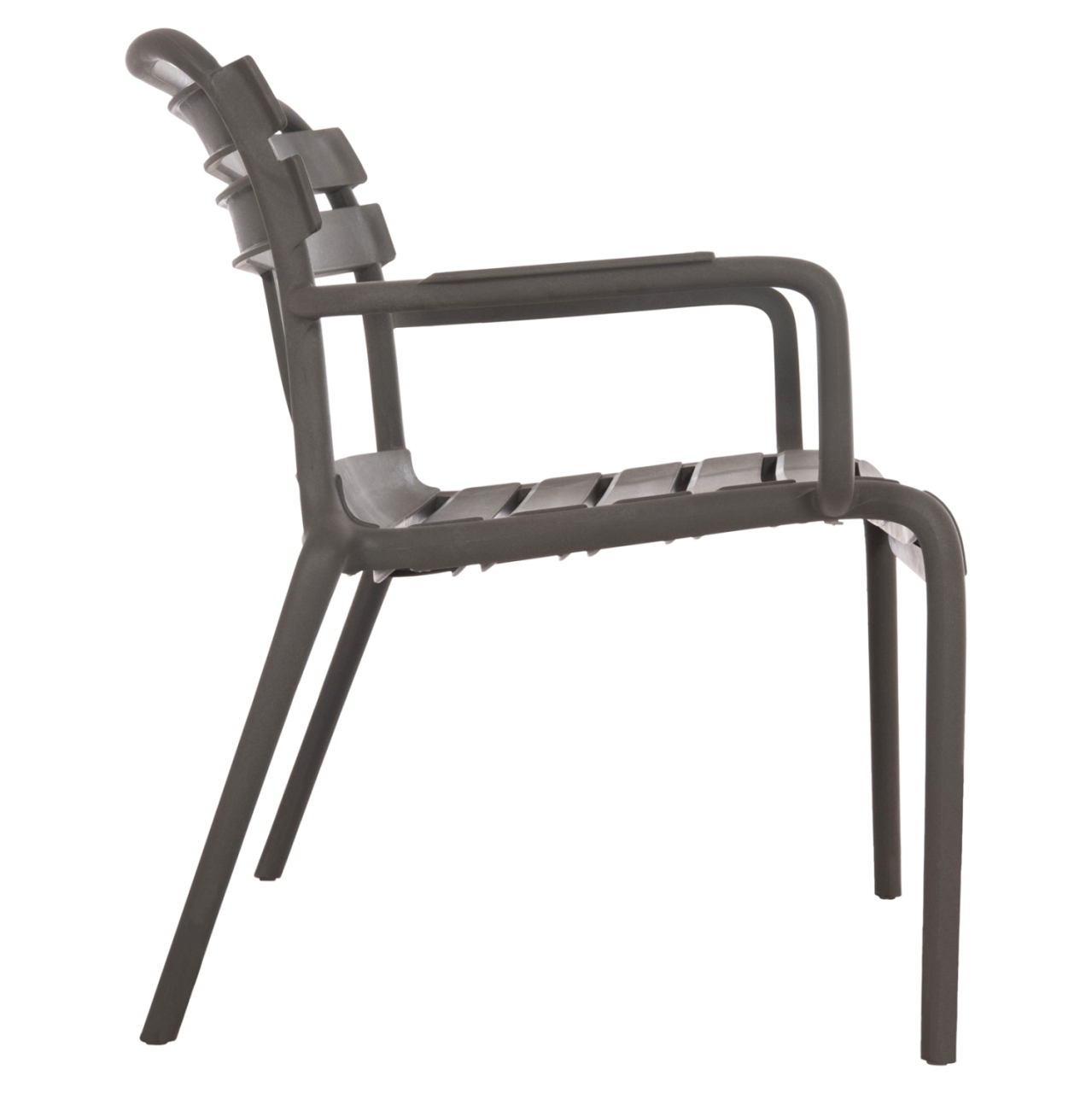 POLYPROPYLENE 2-SEATER BENCH KORVER HM6332.05 DARK OLIVE GREEN 113x65x76Hcm. [4]