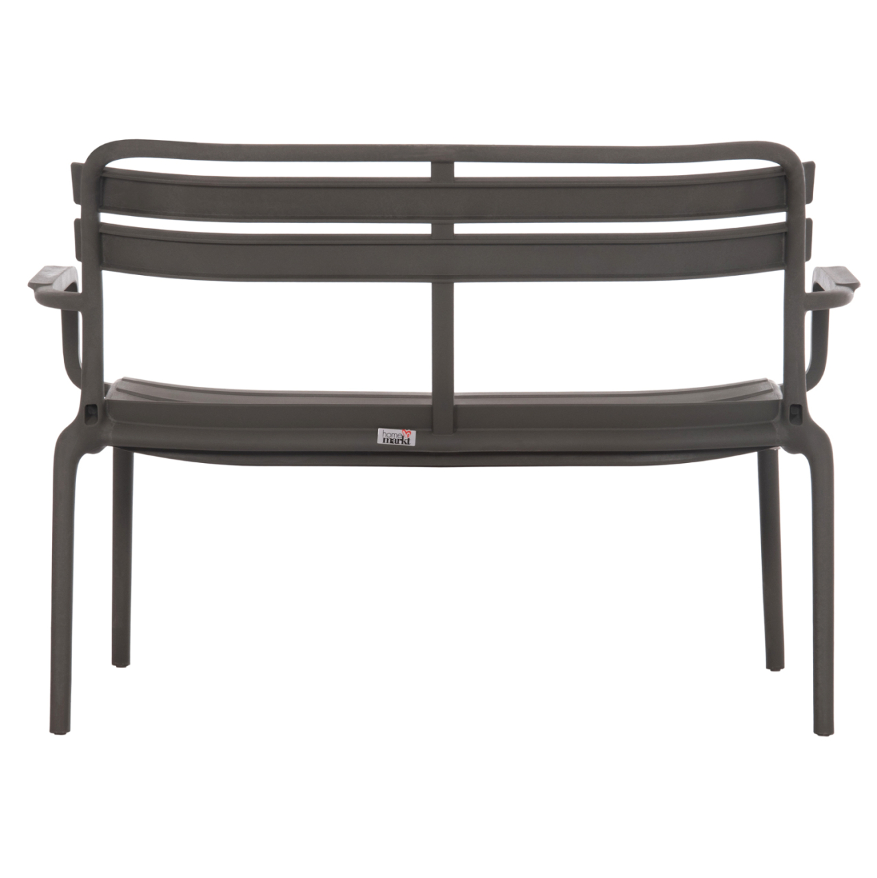 POLYPROPYLENE 2-SEATER BENCH KORVER HM6332.05 DARK OLIVE GREEN 113x65x76Hcm. [6]
