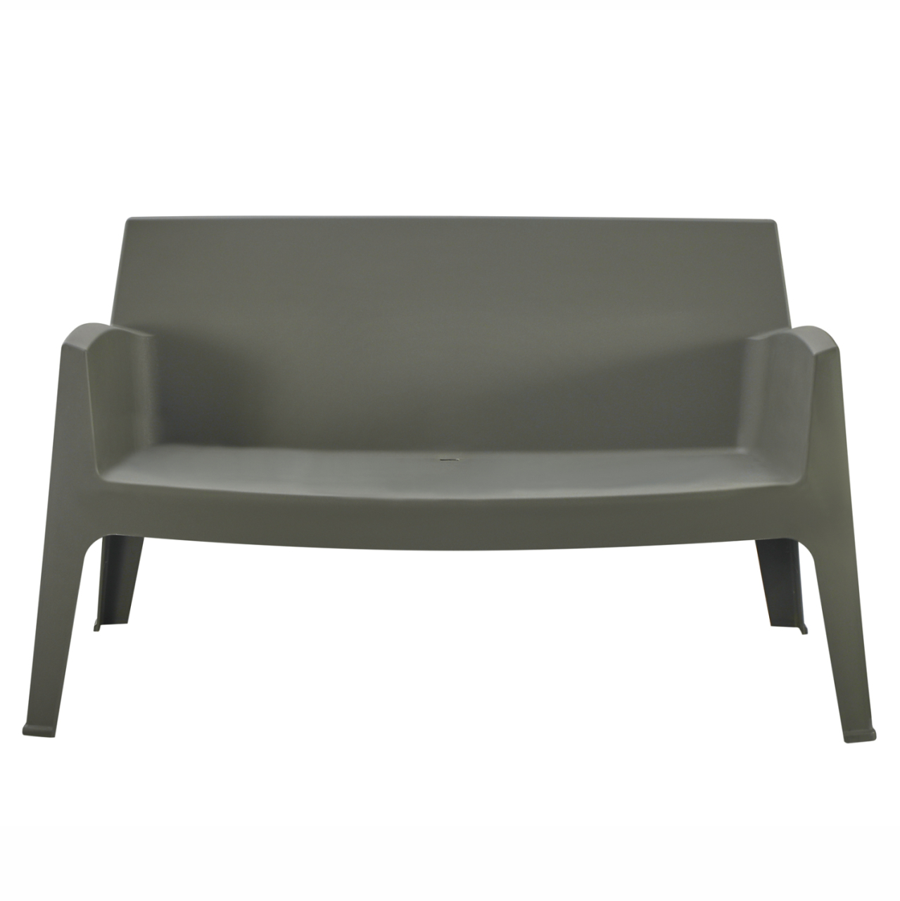 POLYPROPYLENE 2-SEATER SOFA SLEEK HM6366.05 DARK OLIVE COLOR 133x68x73Hcm. [3]