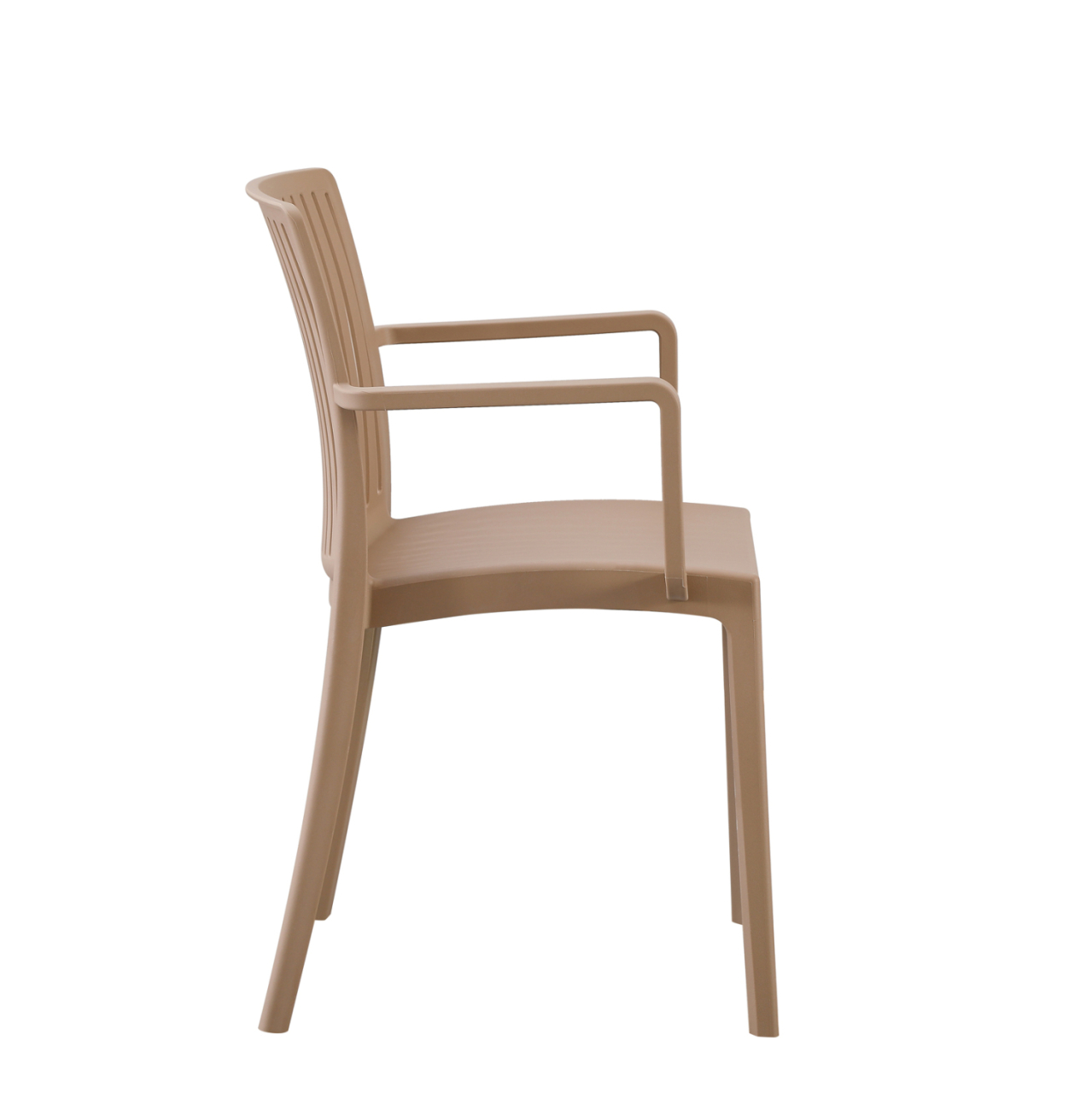 POLYPROPYLENE ARMCHAIR IDA HM6127.05 CAPPUCCINO 53x50x82Hcm. [4]
