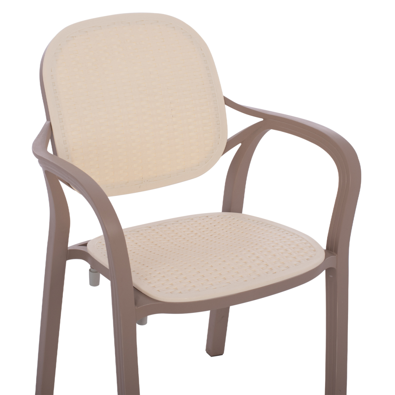 POLYPROPYLENE ARMCHAIR KHEM HM5820.02 CAPPUCCINO-BEIGE 57x57x83Hcm. [7]