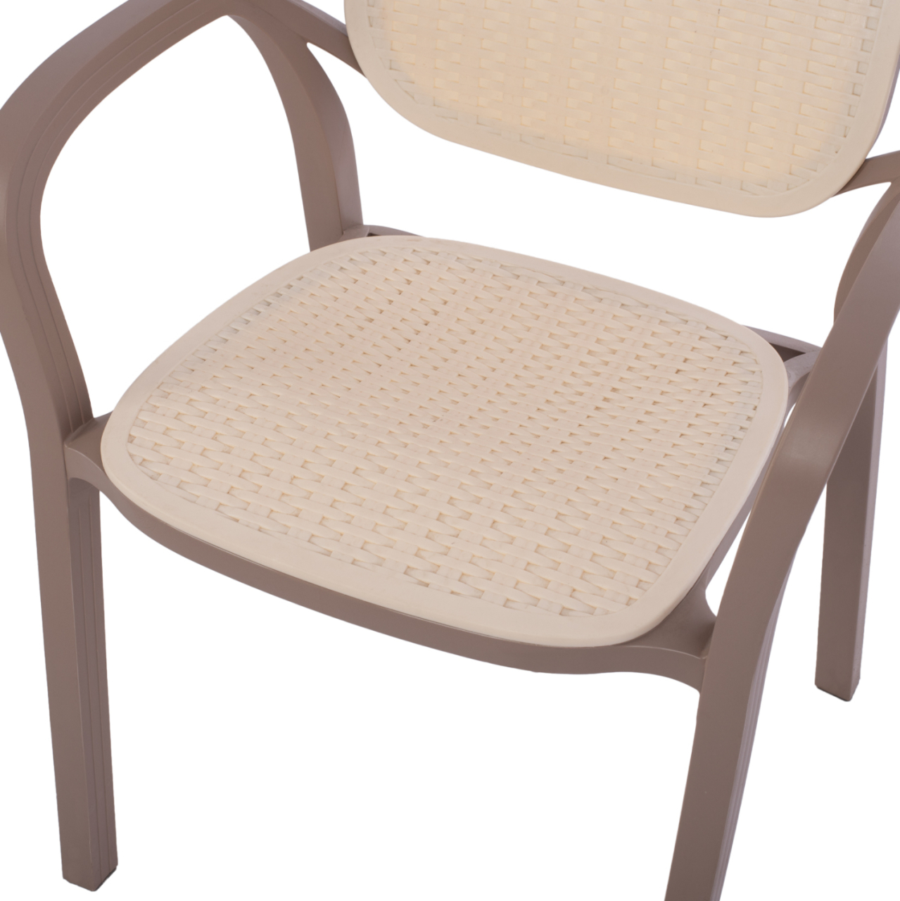 POLYPROPYLENE ARMCHAIR KHEM HM5820.02 CAPPUCCINO-BEIGE 57x57x83Hcm. [8]