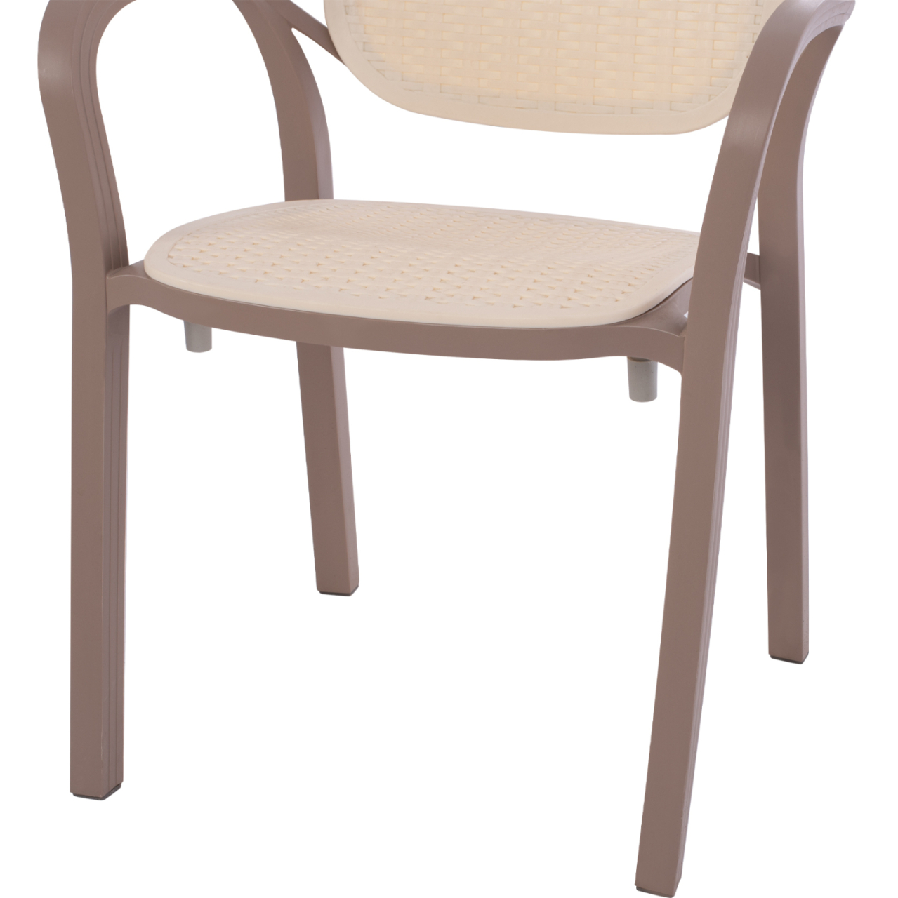 POLYPROPYLENE ARMCHAIR KHEM HM5820.02 CAPPUCCINO-BEIGE 57x57x83Hcm. [9]