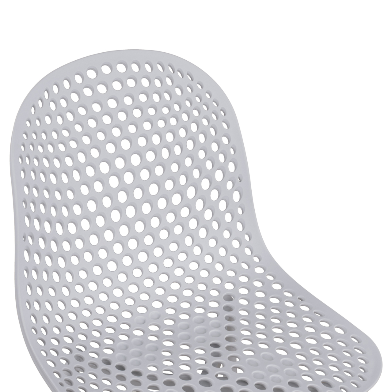 Polypropylene Armchair Milana HM8512.01 White with Metallic Legs 47x58x84cm [8]